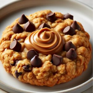 Galletas de Avena con Crema de Cacahuate y Chispas de Chocolate
