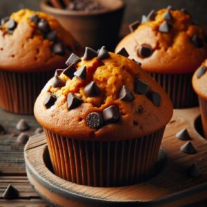 Muffins de Calabaza con Chispas de Chocolate y Moras dulces